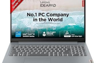 Lenovo IdeaPad Slim 3 Intel Core i5 12th Gen 12450H – (16 GB/512 GB SSD/Windows 11 Home) 83ER00KSIN Thin and Light Laptop(15.6 inch, Arctic Grey, With MS Office)