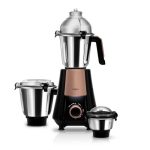 Wipro Elato Divine FMG 214 800 Watt Mixer Grinder with 3 Jars, Heavy Duty 100% Copper Ball Bearing Motor with 5 Year Warranty,Superfast Grinding, Clip Lids – Hands Free use,3 Jars Mixer Grinder, Black