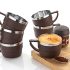 OLMARTT KITCHENWARE Tea & Coffee Cup Set, Unbreakable with Insulated Steel(Pack of 2,Brown)