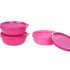 Signoraware Buddy Plastic Bowl Set, 300ml, Set of 3, Pink