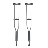Vissco Astra Under Arm Crutches Aluminium, Crutches for those Physically Chalenged With Adjustable Elbow Support, PVC grip Handle, Light Weight & Height Adjustable, Walking Stick (1 Pair) – XL (Grey)