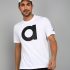 ADIDAS Typography Men Round Neck Black T-Shirt