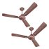 Havells 1200Mm Ambrose Es Ceiling Fan|Premium Finish,Decorative Fan,Elegant Looks,High Air Delivery,Energy Saving,100% Pure Copper Motor|2 Year Warranty By Brand|(4 stars,Pack Of 2,Nickel Saphire)