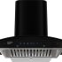 Crompton CHD-ISC60BFE-EC Auto Clean Curved Glass 60 cm| Free Installation| Intelli Auto Clean| Low Noise Wall Mounted Chimney(Black 1417 CMH)
