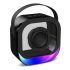 pTron Fusion Moment 10W Mini Bluetooth Speaker with Immersive Sound, Transparent Design, Vivid RGB Lights, 6Hrs Playtime, Bluetooth V5.3, TWS Pairing & Type C Charging Port (Jet Black)