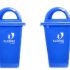 CELLO Kleeno Plastic Garbage Manual-Lift Dustbin With Dome Lid 110 LTR (Blue/Blue) Combo