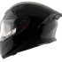 Axor Apex Solid ISI ECE DOT Certified Glossy Black Full Face Dual Visor Helmet for Men and Women with Pinlock Fitted Outer Clear Visor and Inner Smoke Sun Visor Black(L)